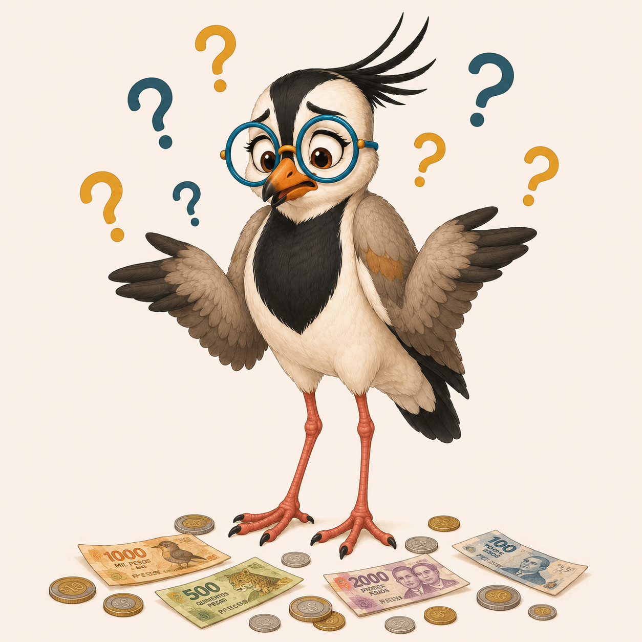 La Tera confundida con monedas y billetes
